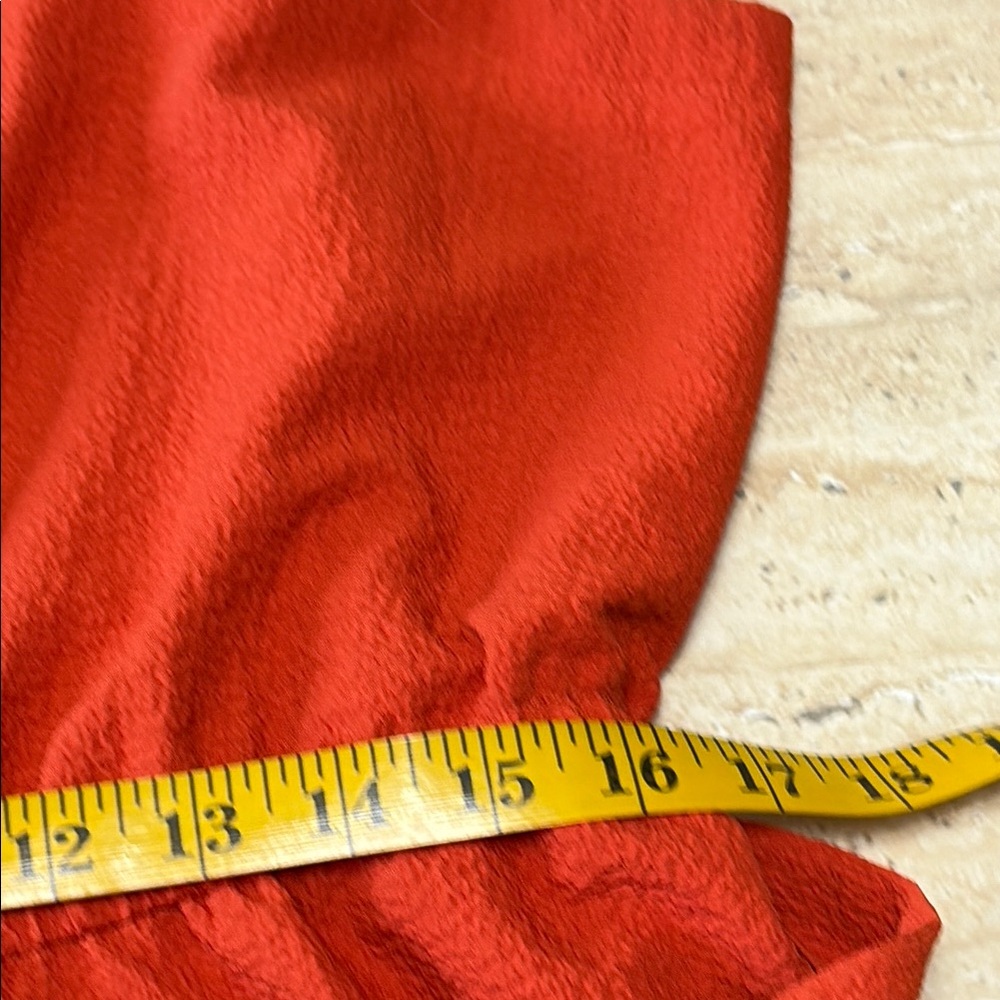 NWOT Calvin Klein Collection Orange Ruched Ruffled Mini Dress - Picture 10 of 14